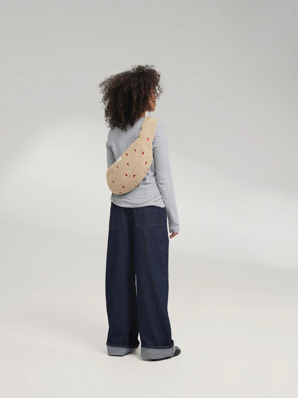 Brown Hearts Teddy Mini Cross Body Bag