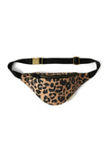 Brown Leopard Cotton Mini Fanny Pack