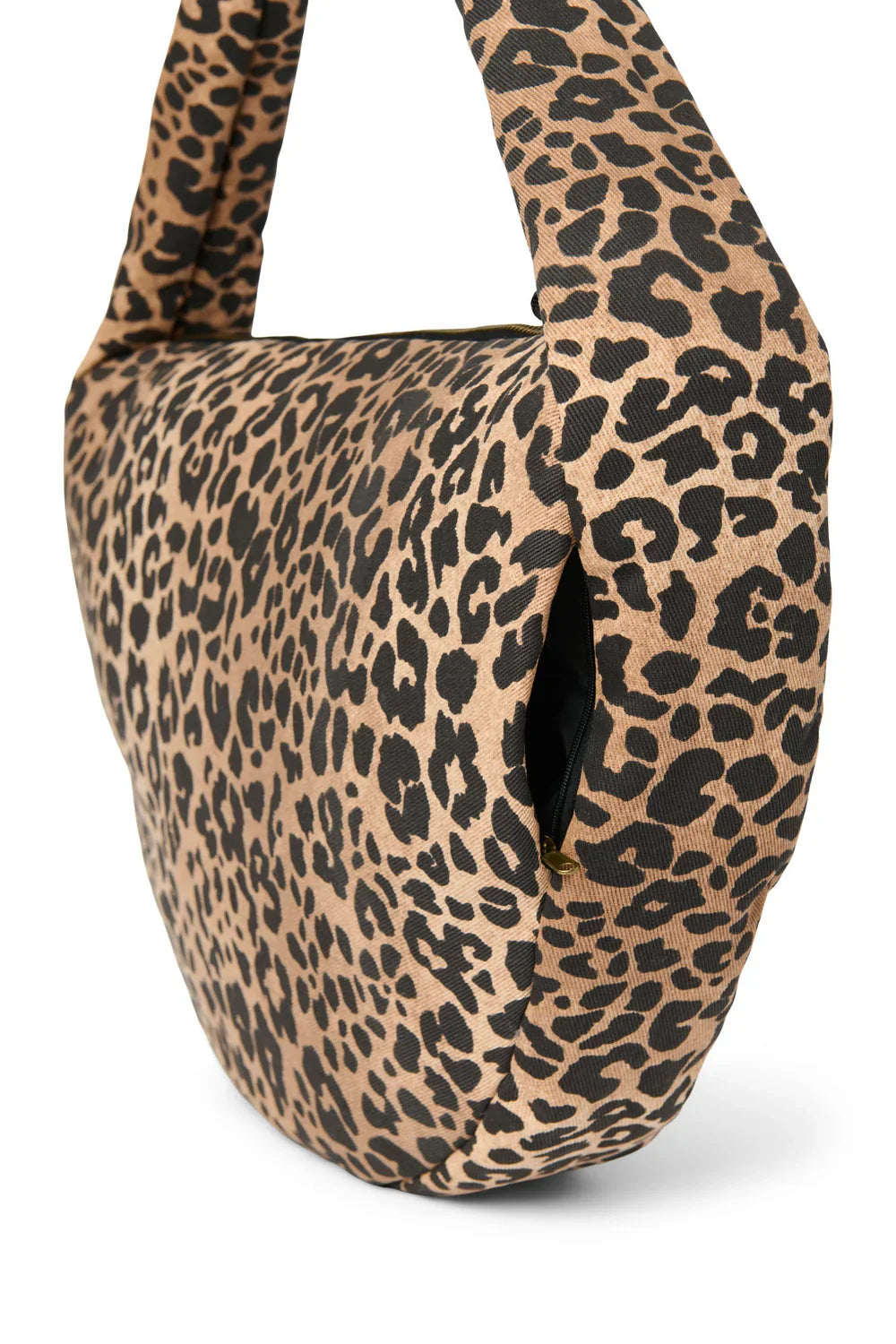 Brown Leopard Cotton Cross Body Bag
