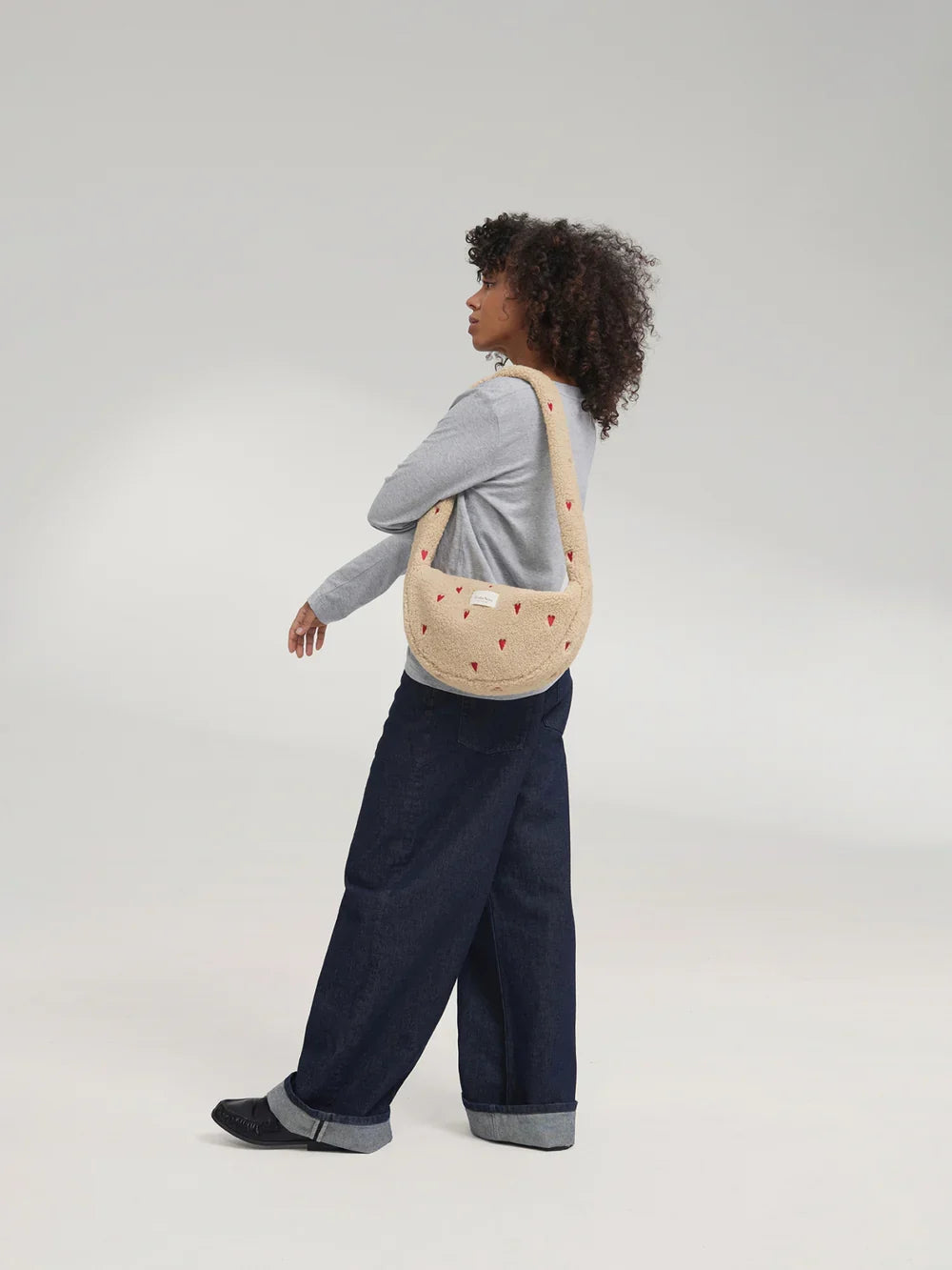 Ecru Hearts Teddy Mini Cross Body Bag