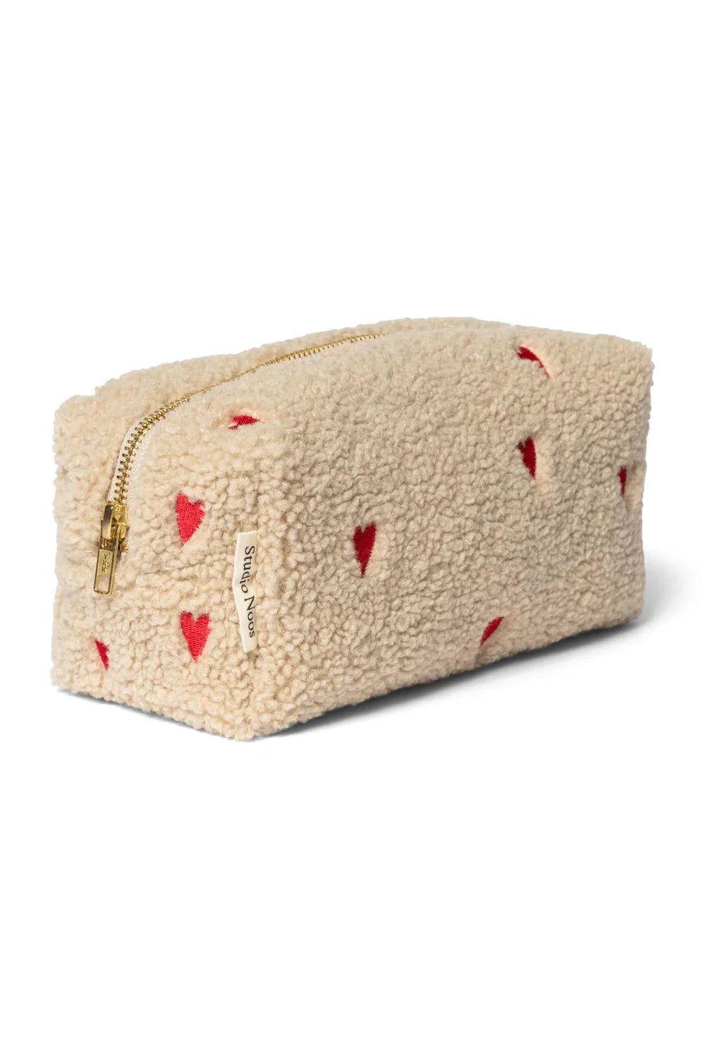 Brown Hearts Teddy Pouch