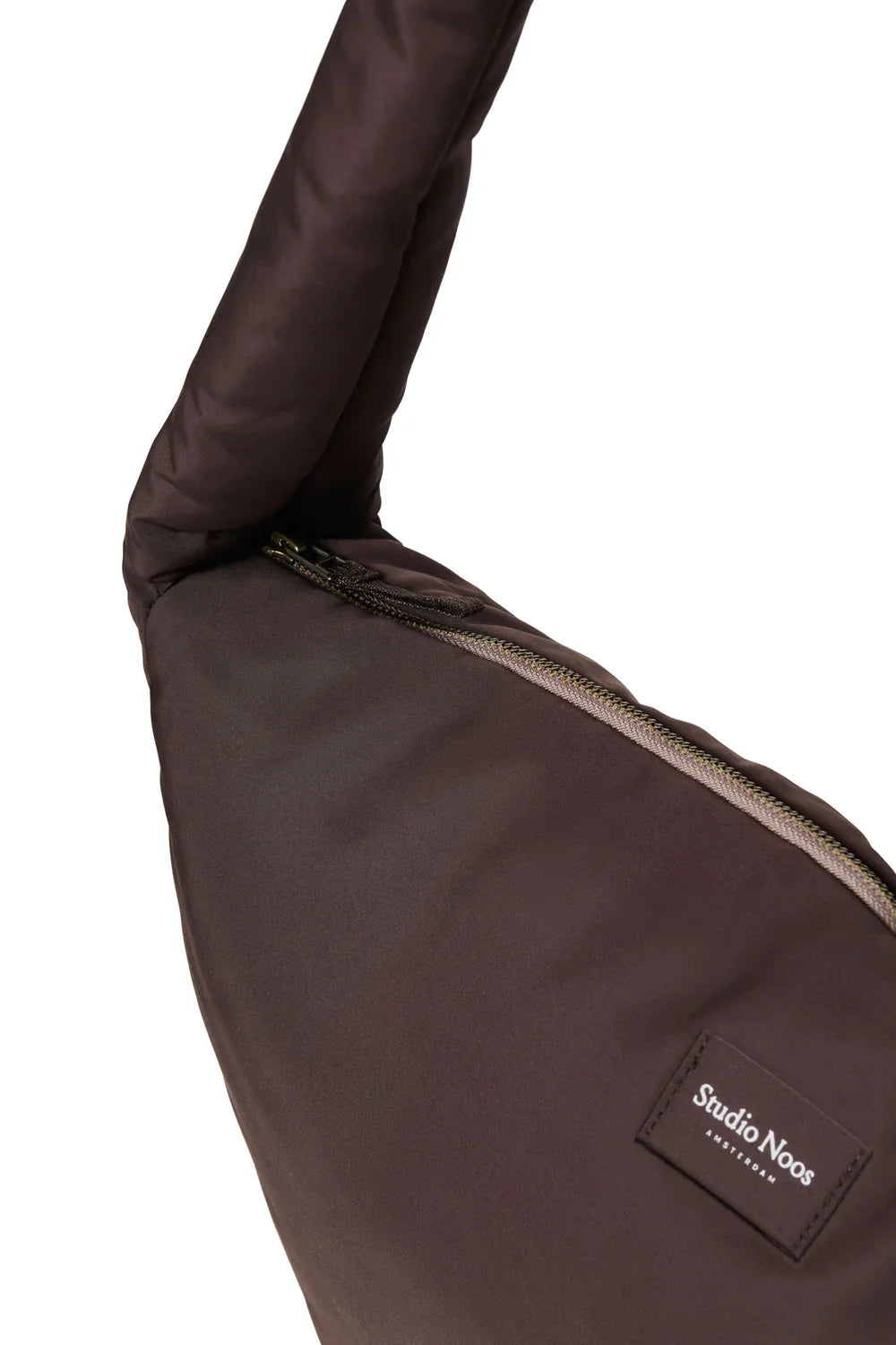 Brown Hearts Puffy Cross Body Bag