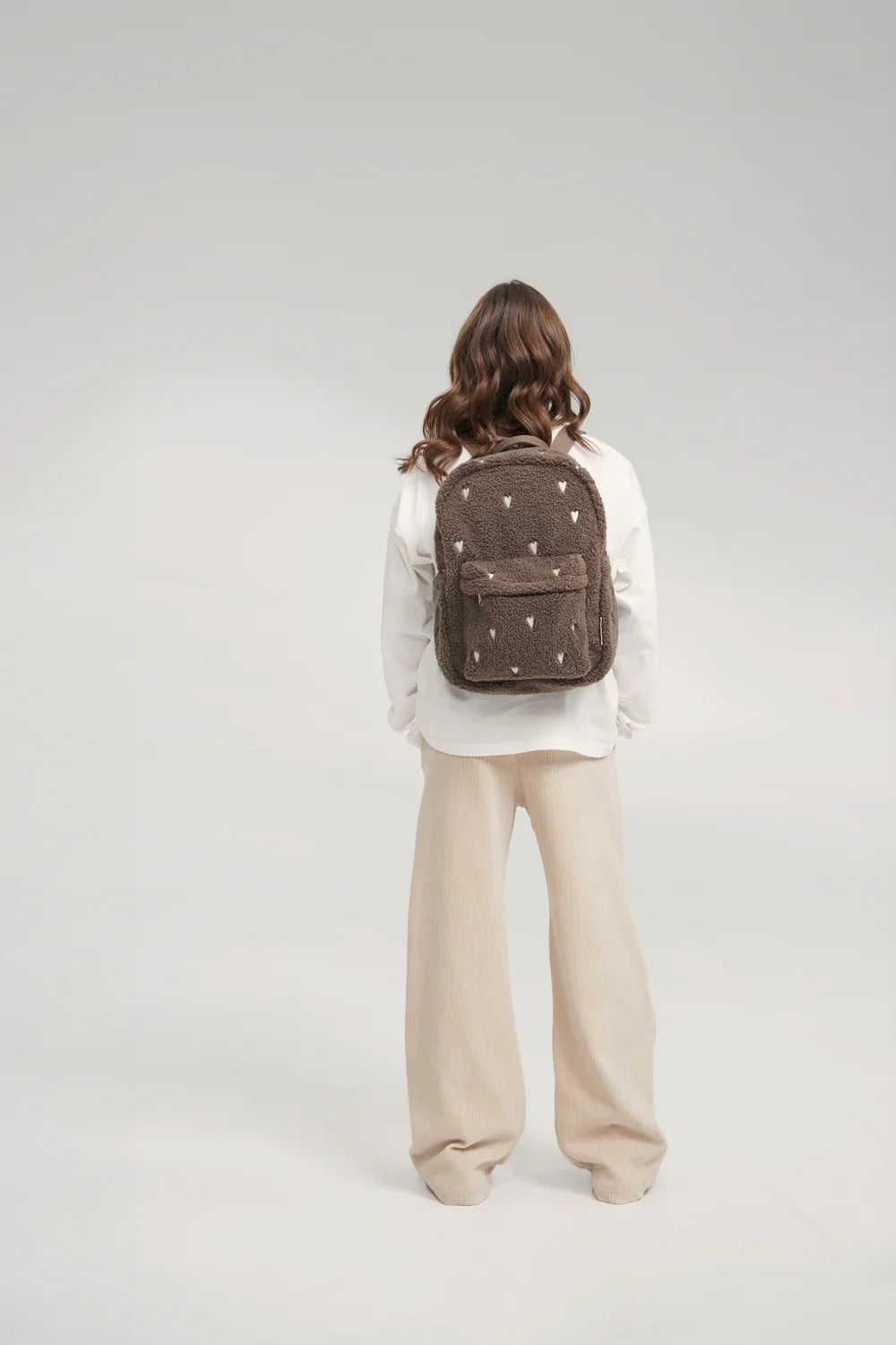 Ecru Hearts Teddy Midi Backpack
