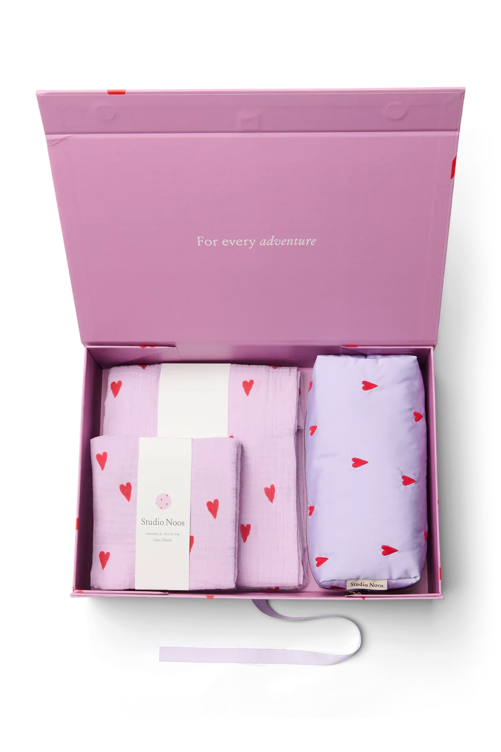 Newborn Essential Gift Set - Purple Hearts