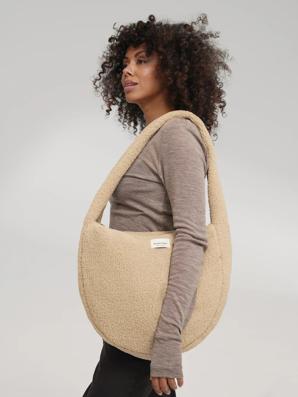 Brown Teddy Cross Body Bag
