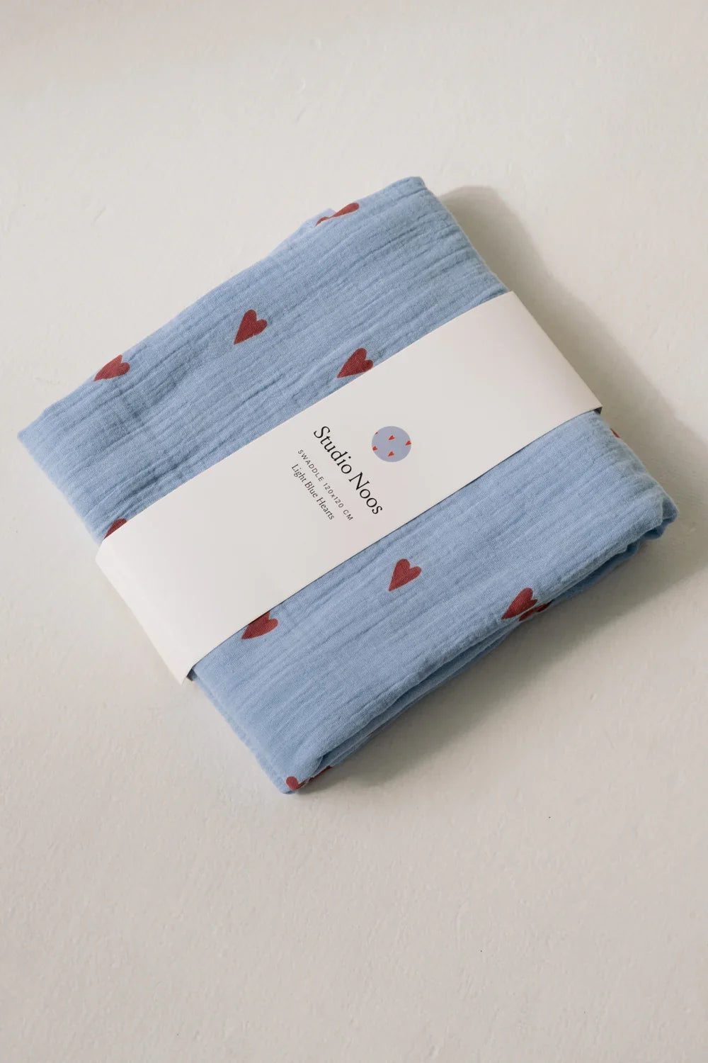 Beige Hearts Swaddle Print Large