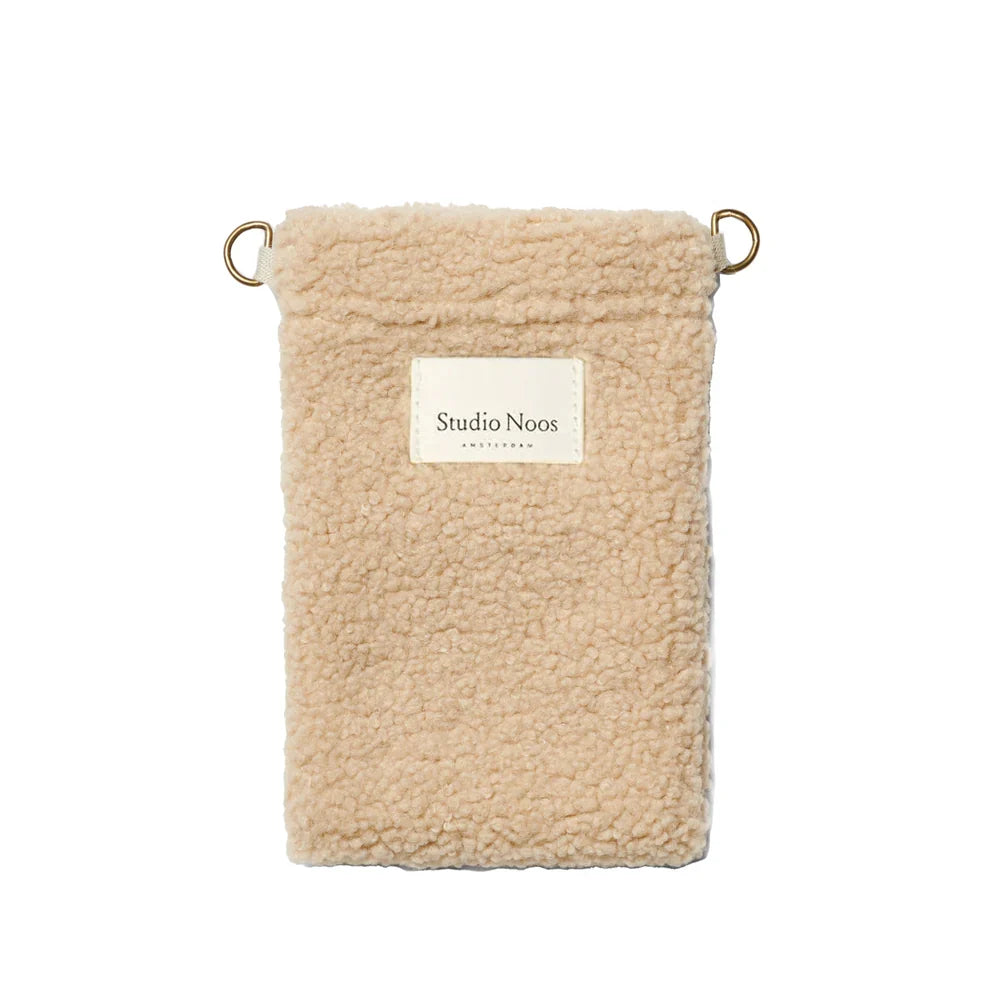 Ecru Teddy Phone Bag