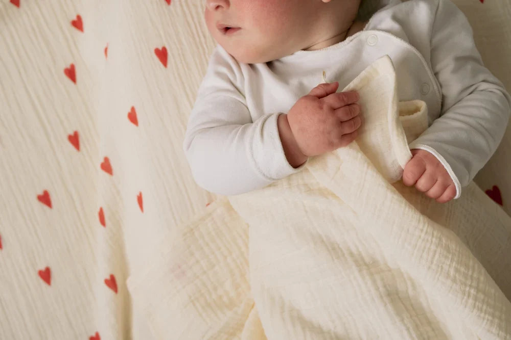 Green Hearts Swaddle Print Large