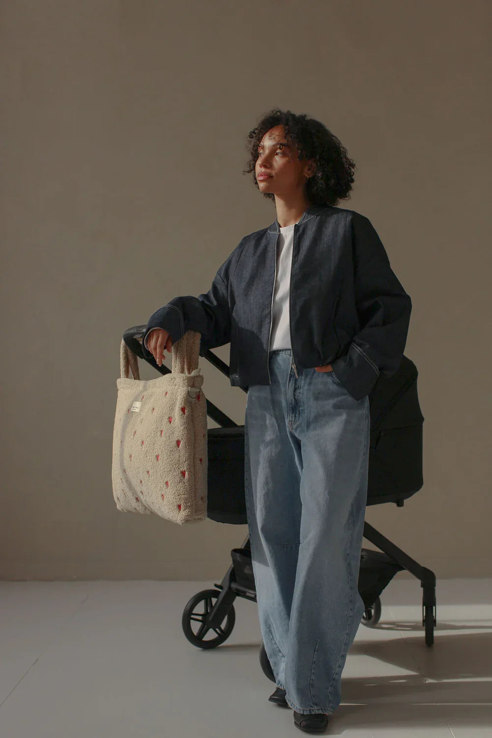 Ecru Teddy Diaper Bag