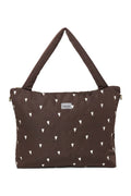 Brown Hearts Puffy Diaper Bag