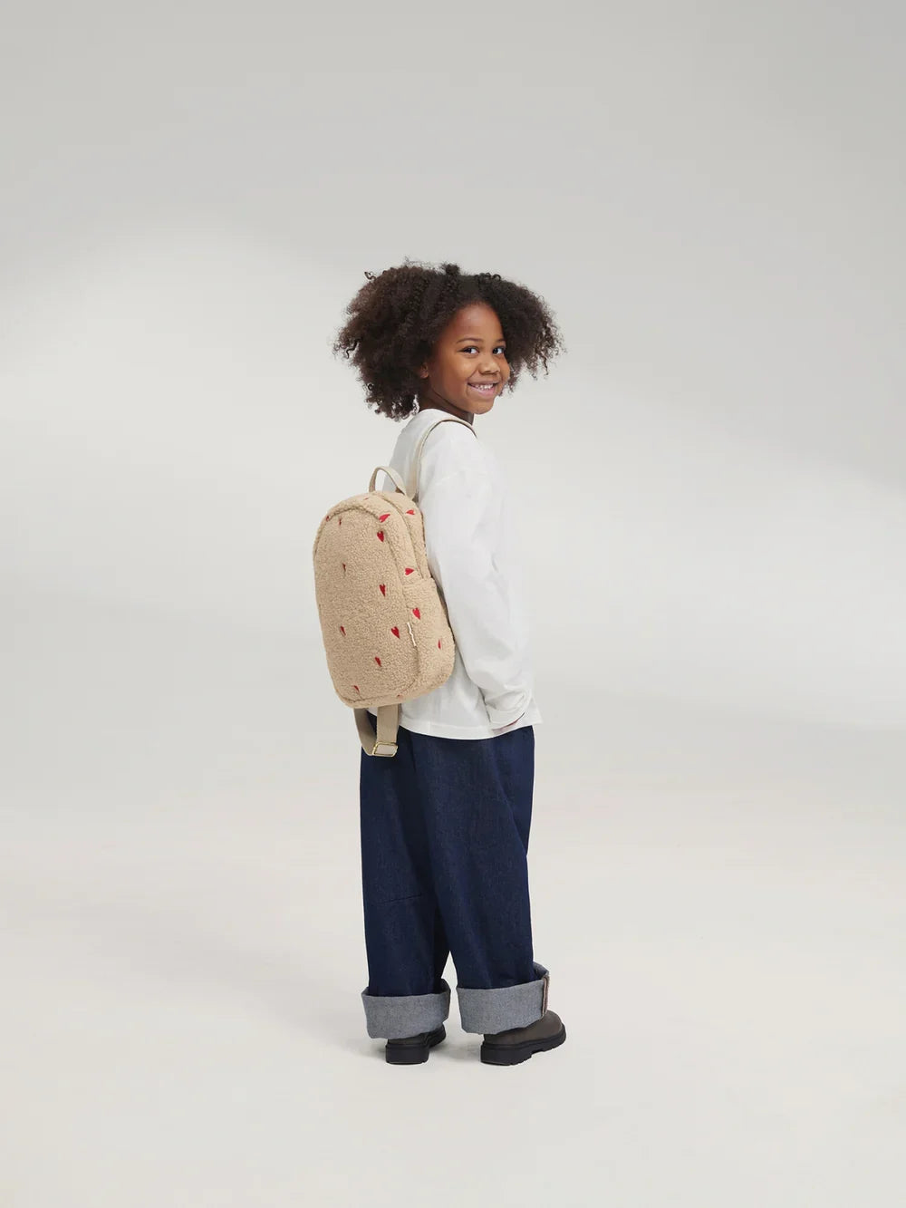 Ecru Hearts Teddy Mini Backpack