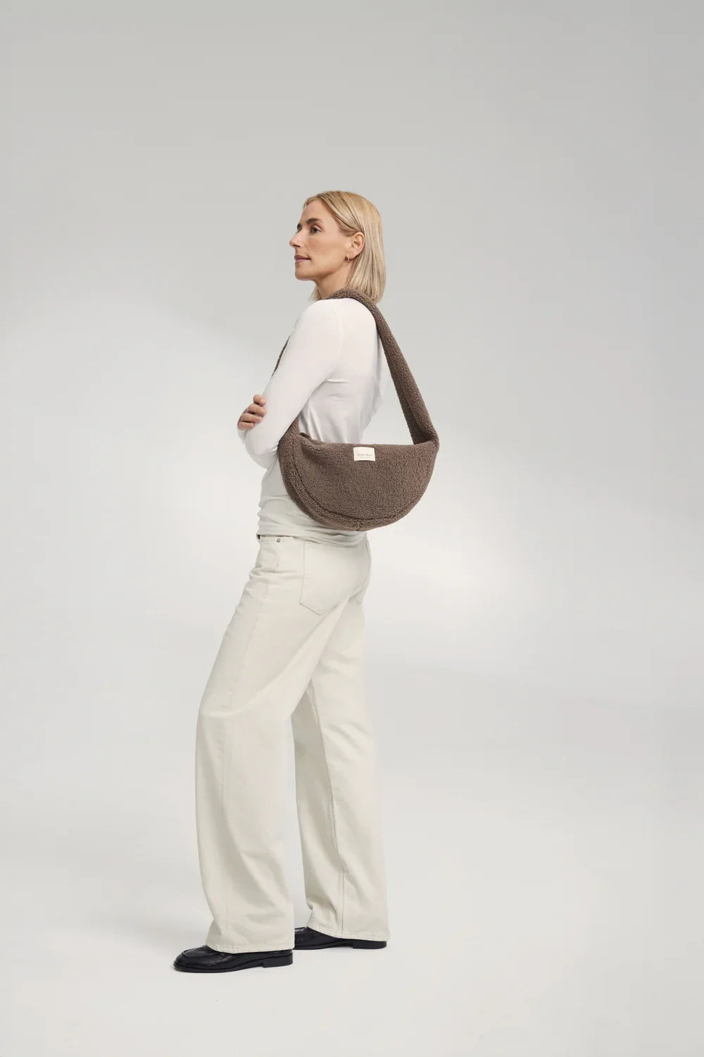 Brown Hearts Teddy Mini Cross Body Bag