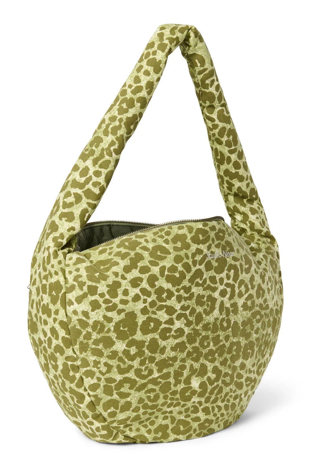 Brown Leopard Cotton Cross Body Bag