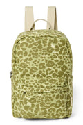 Green Leopard Cotton Midi Backpack