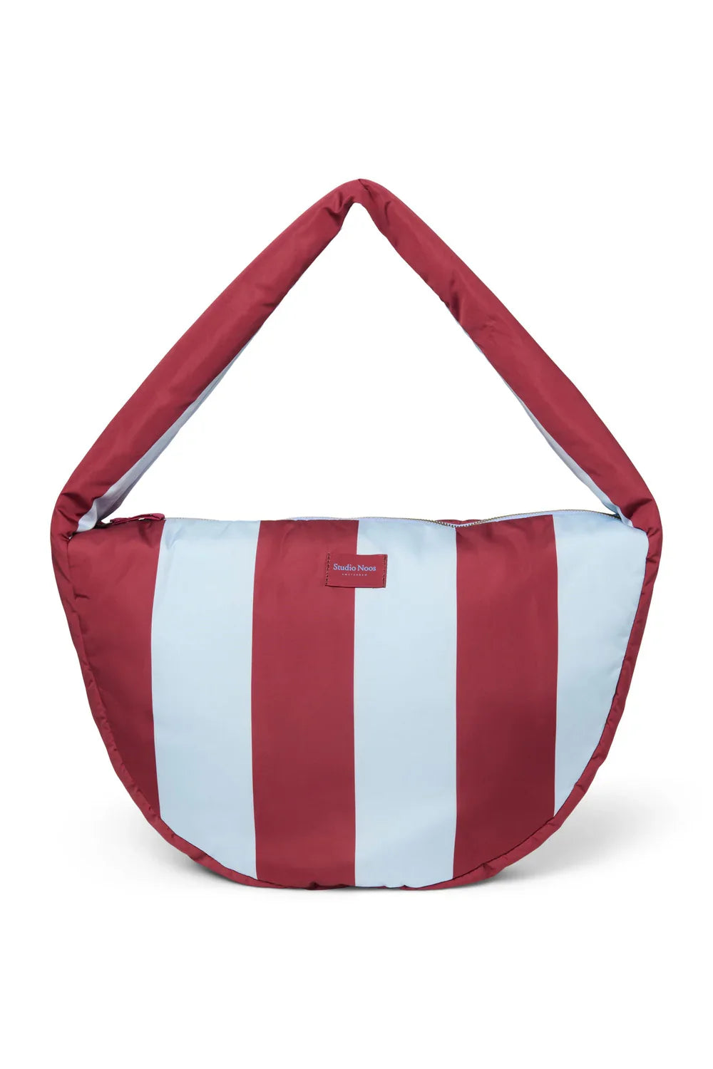 Bordeaux/Light Blue Bold Stripe Cross Body Bag
