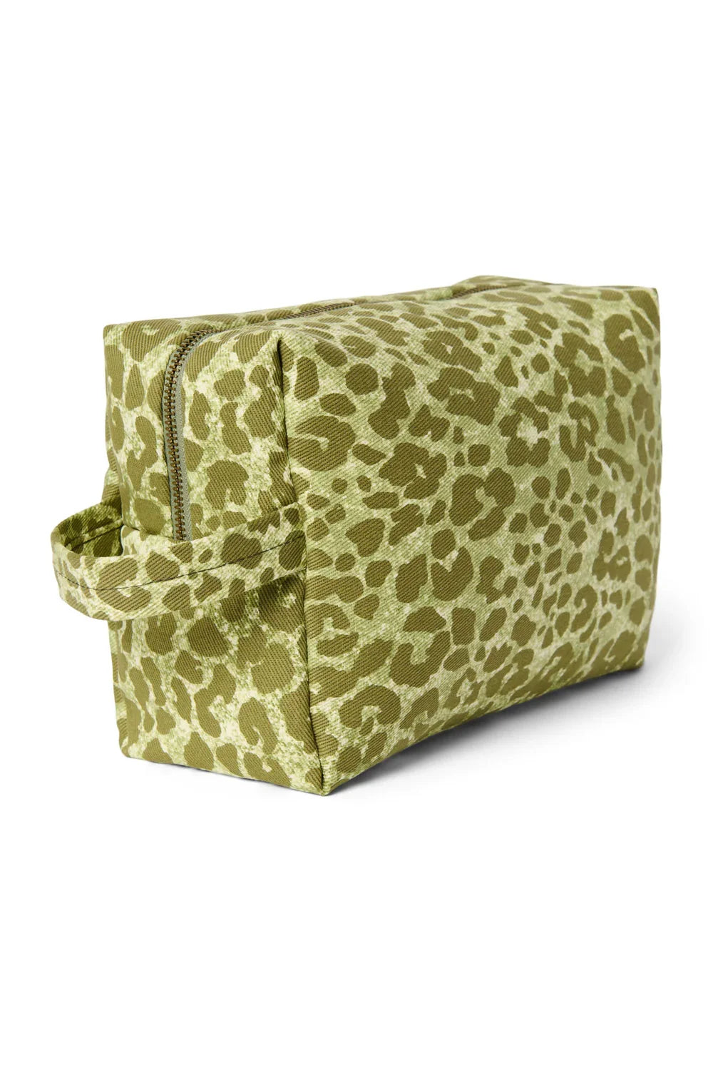 Brown Leopard Cotton Toiletry Bag