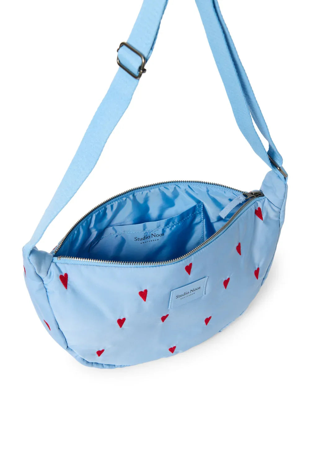 Brown Hearts Puffy Adult Fanny Pack