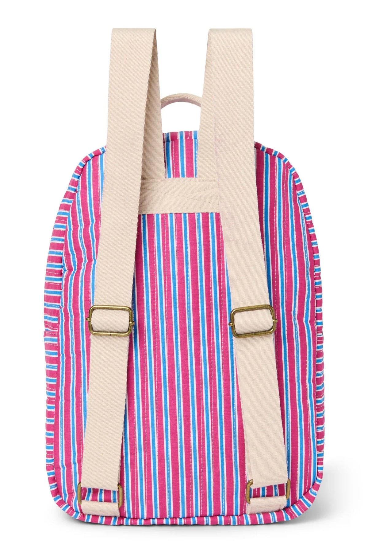 Poplin Striped Midi Backpack | Butter Yellow