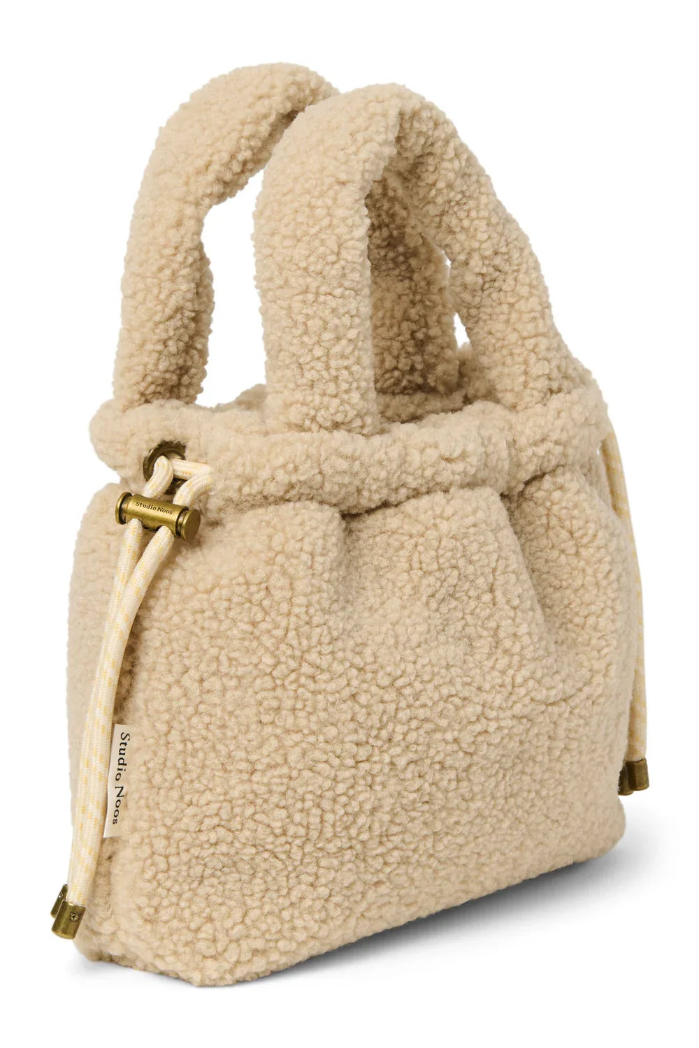Ecru Teddy Mini Drawstring Bag