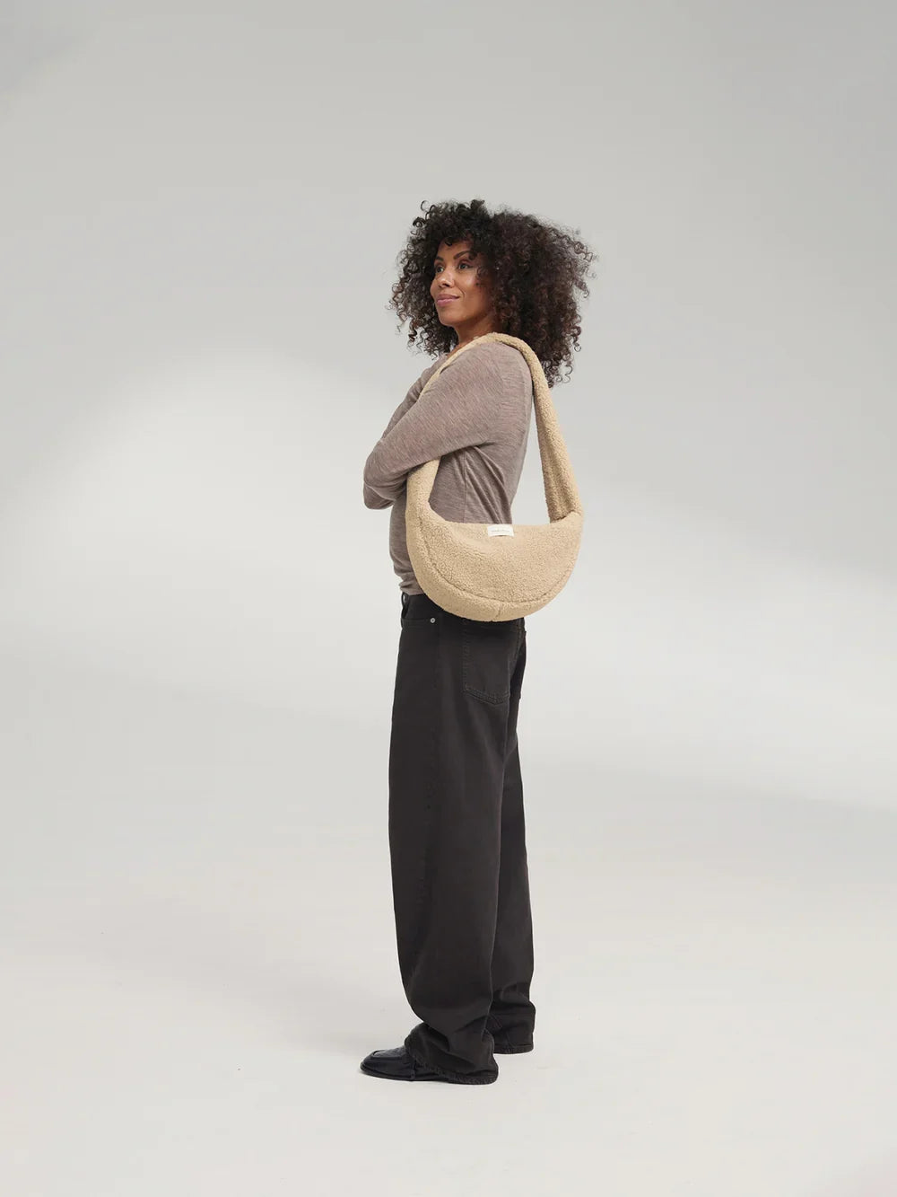 Brown Teddy Mini Cross Body Bag