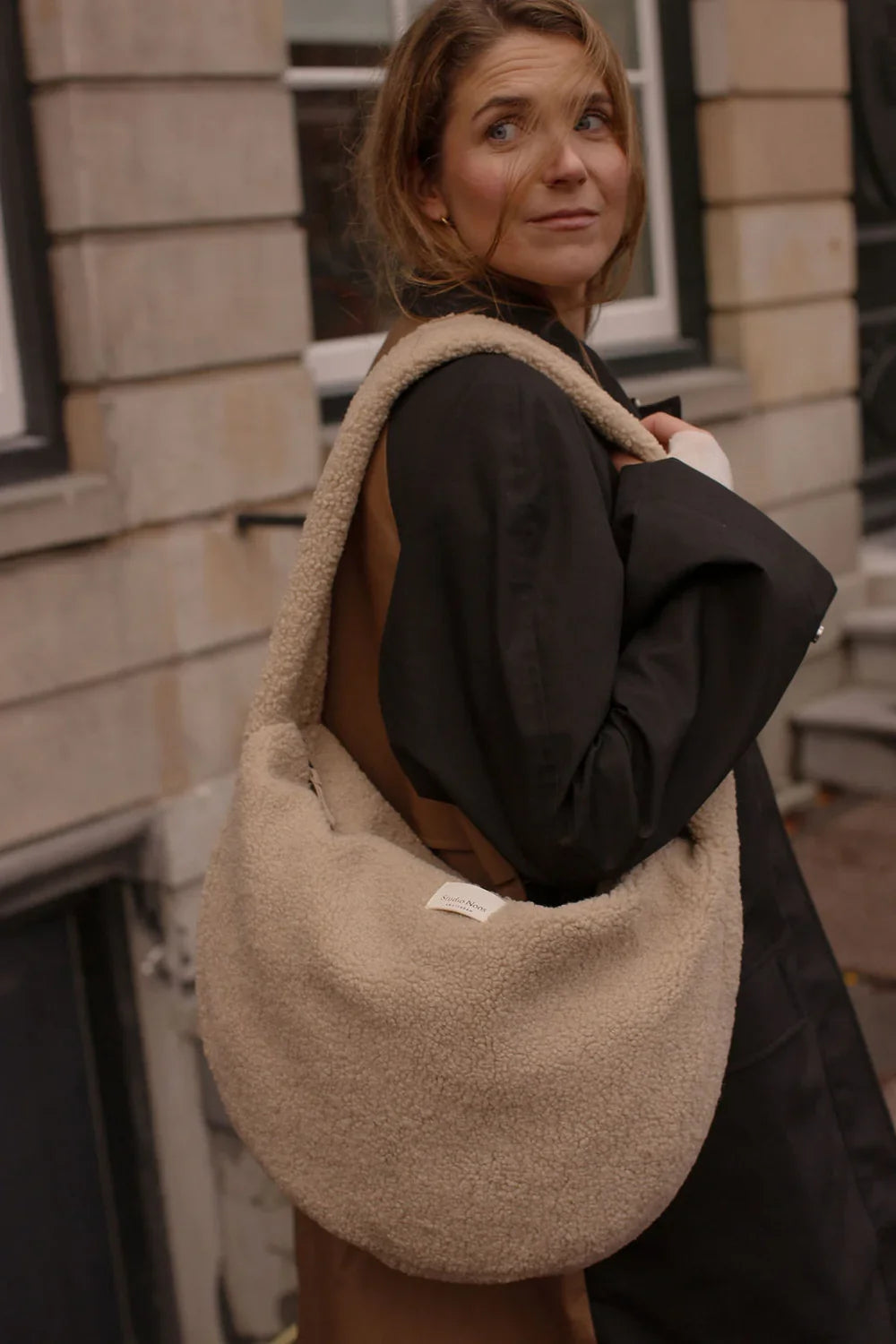 Ecru Hearts Teddy Cross Body Bag