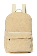 Ecru Teddy Midi Backpack Front Pocket
