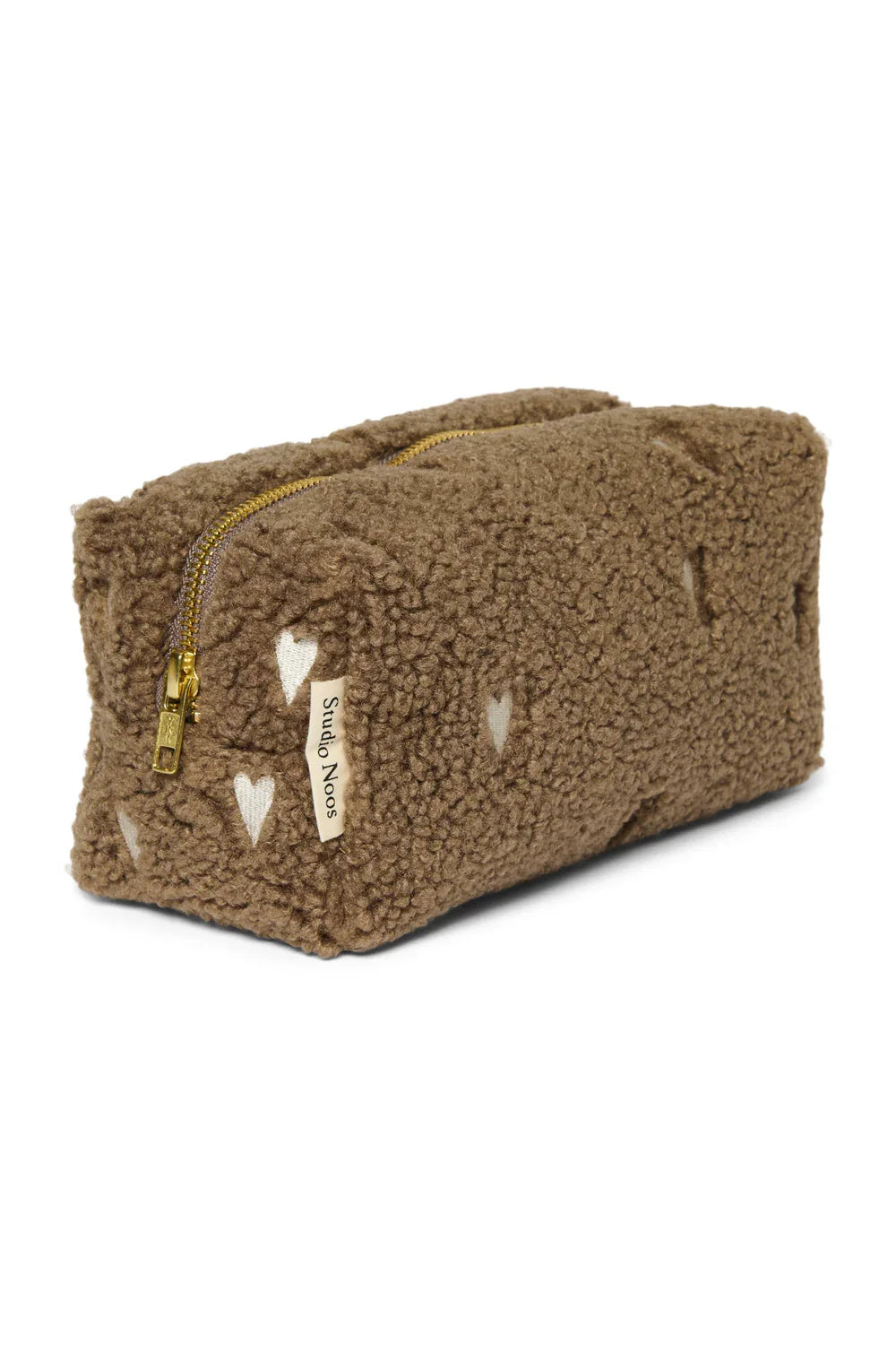 Ecru Hearts Teddy Pouch