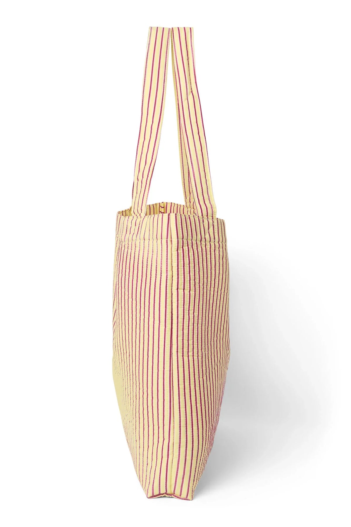 Poplin Striped Mom Bag | Raspberry