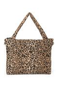 Brown Leopard Cotton Diaper Bag