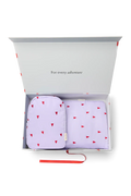Purple Hearts Matching Puffy Gift Set