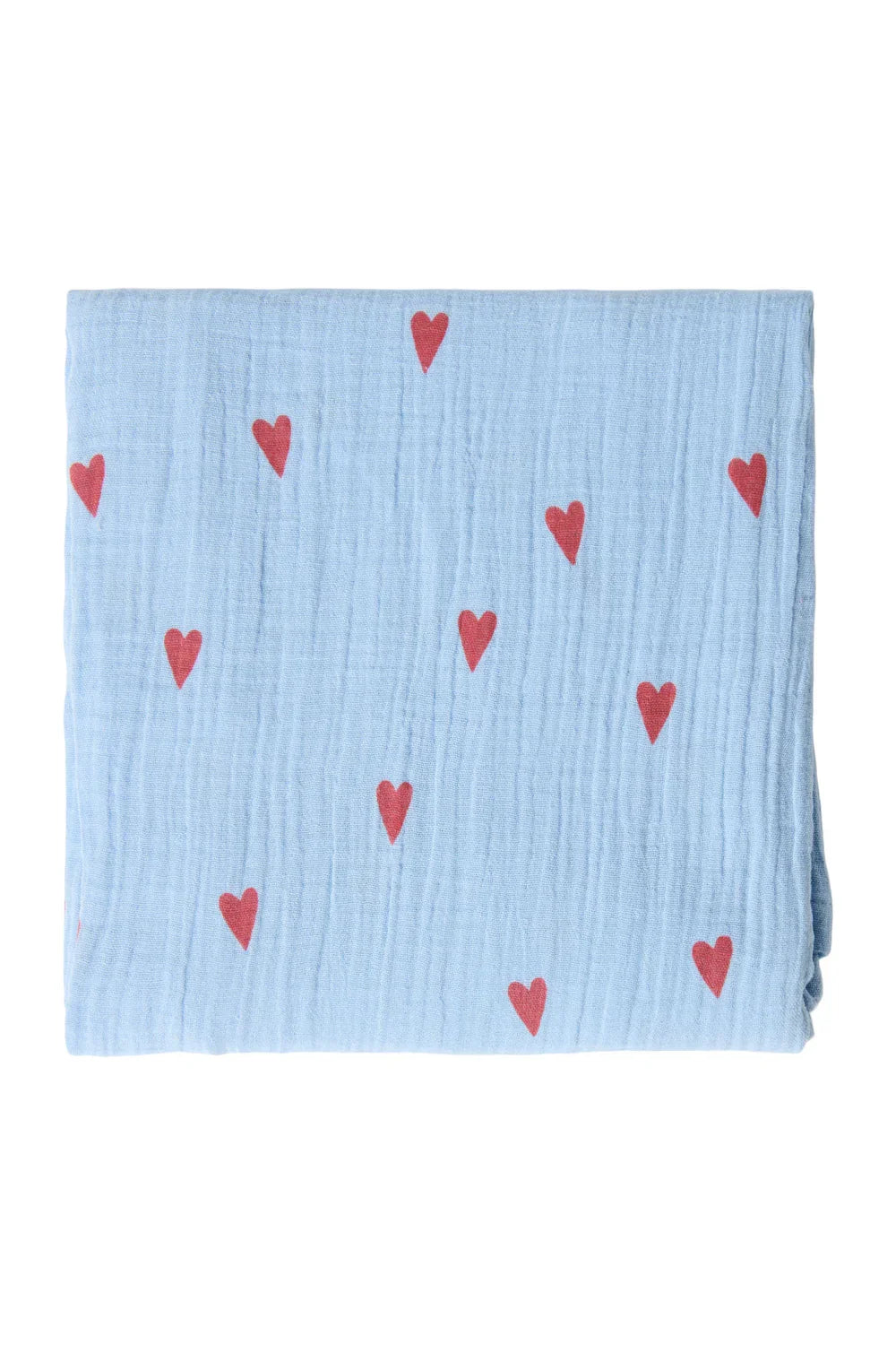 Green Hearts Swaddle Print Large