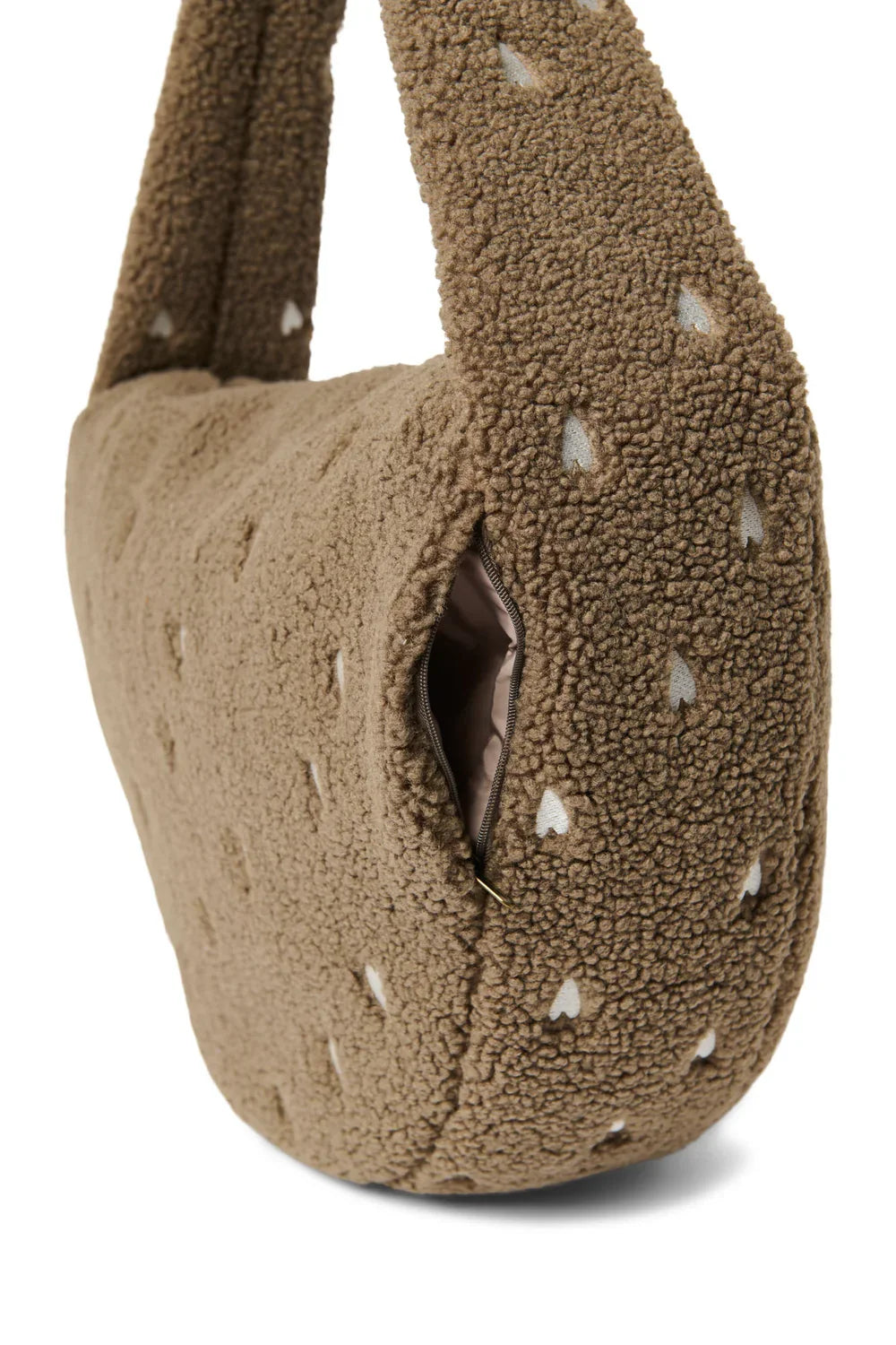 Ecru Hearts Teddy Cross Body Bag