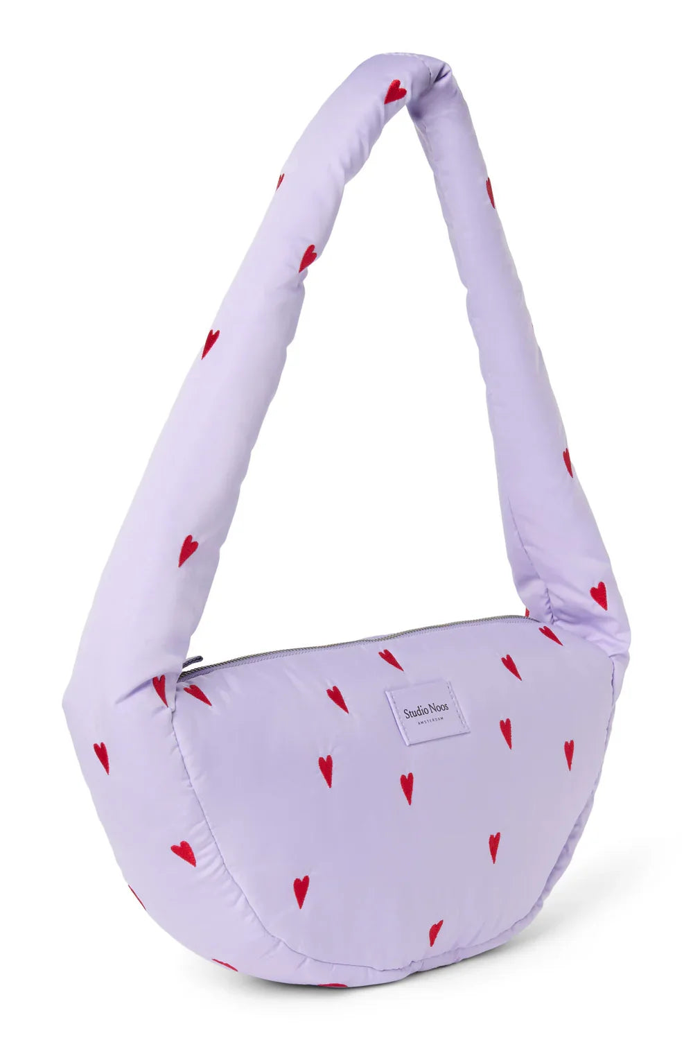 Purple Hearts Puffy Mini Cross Body Bag
