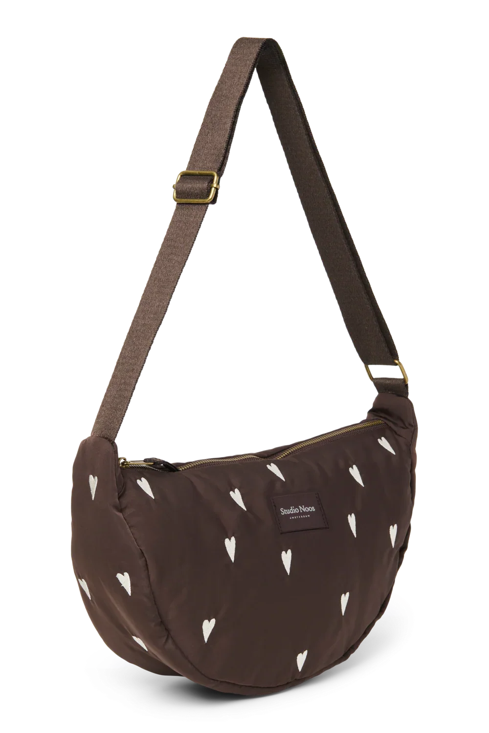 Light Blue Hearts Puffy Adult Fanny Pack