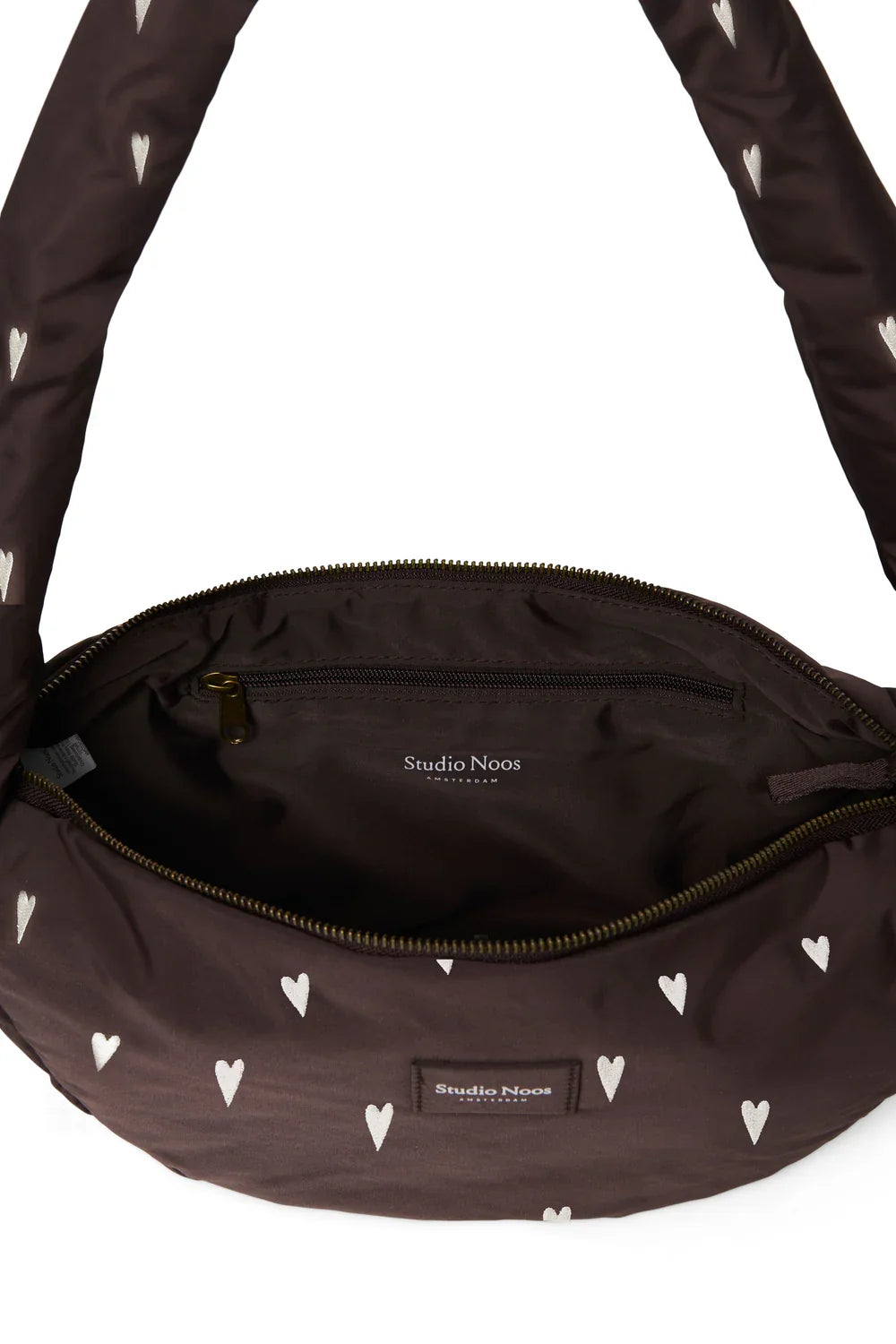 Purple Hearts Puffy Mini Cross Body Bag