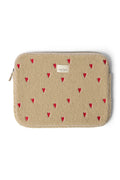 Ecru Hearts Teddy Laptop Sleeve 15 Inch