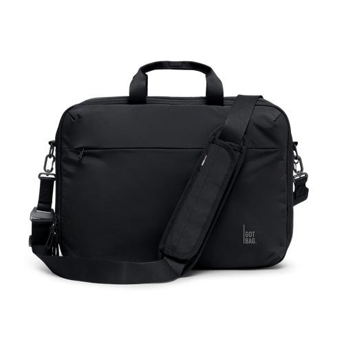 COMMUTERBAG Tasche in black (Schwarz) als Studioaufnahme in Frontansicht.