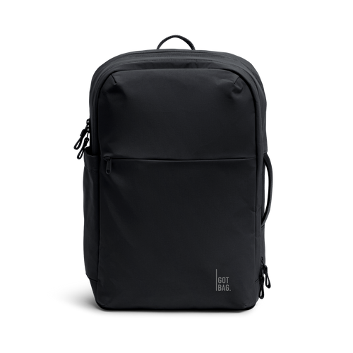 BP0191MO COMMUTERPACK Rucksack in black (Schwarz) als Studioaufnahme in Frontansicht.