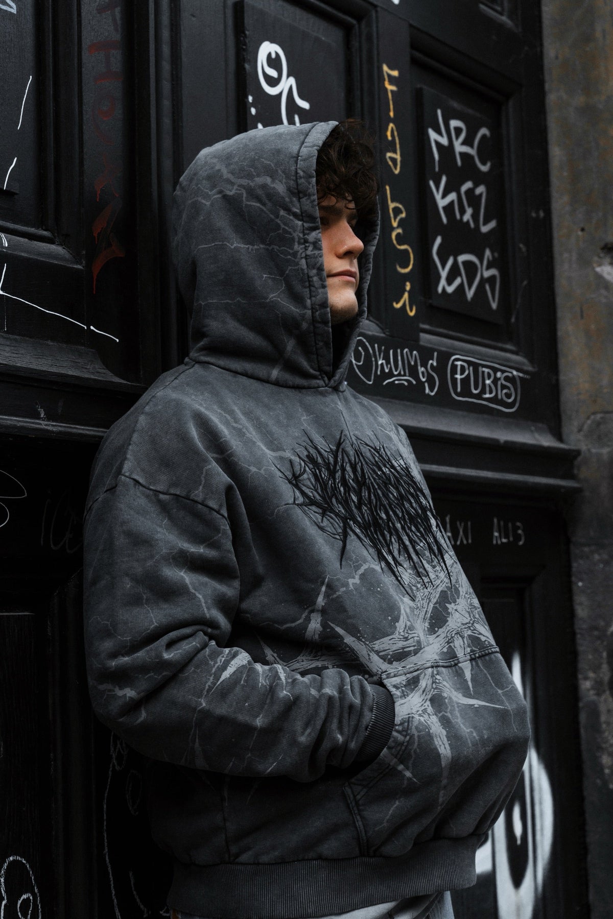 Blackthorn - Heavy Oversized Hoodie (Acid Washed) 400GSM