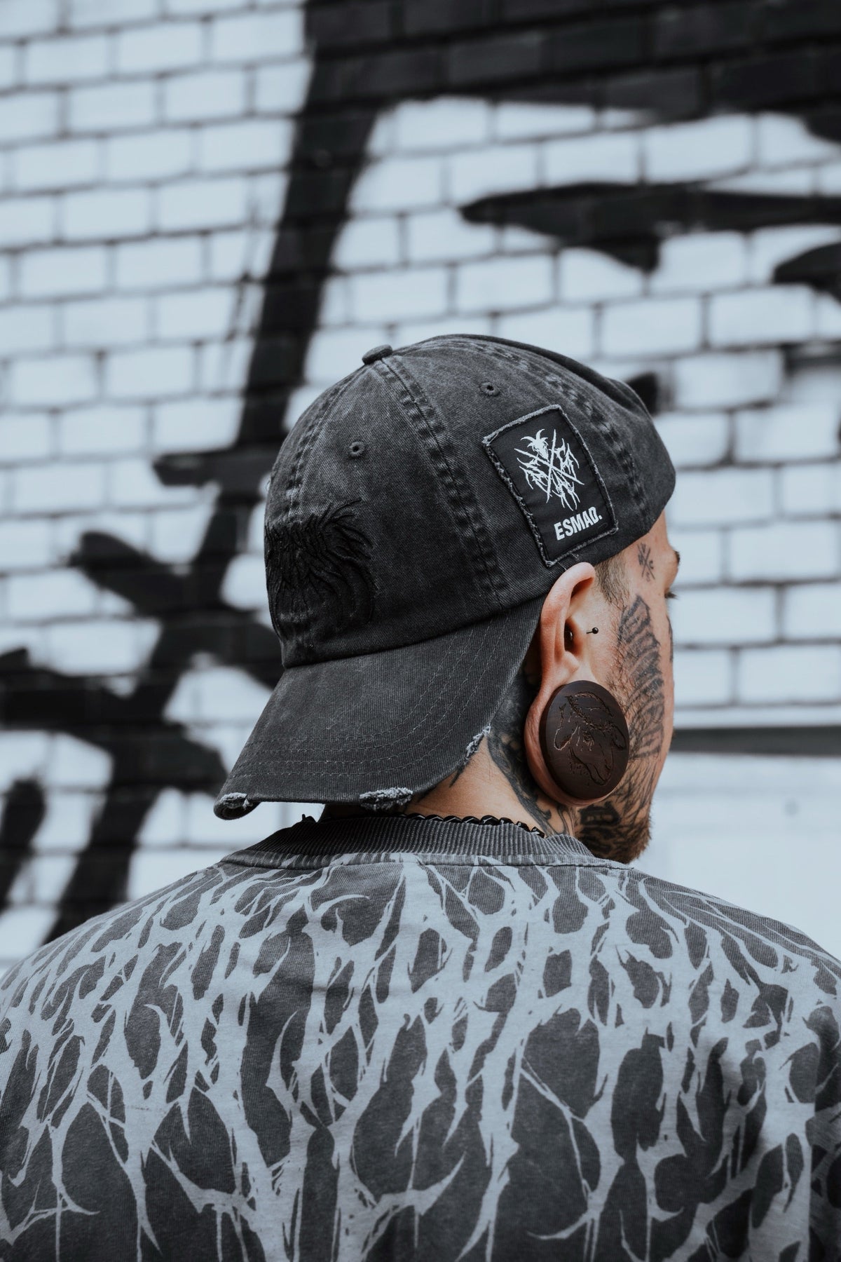 Bloodshot - Bleached Dad Cap (Black)