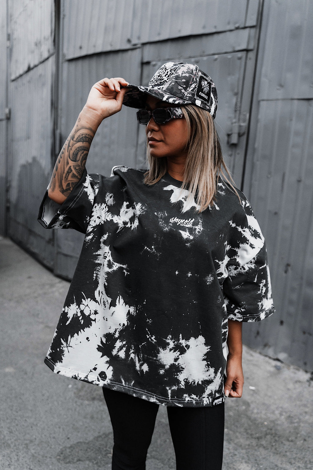 Burn Your Bridges - Oversized T-Shirt (Grey Bleached)