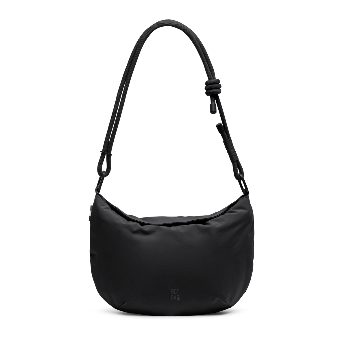 CLAM BAG Tasche in black (Schwarz) als Studioaufnahme in Frontansicht.