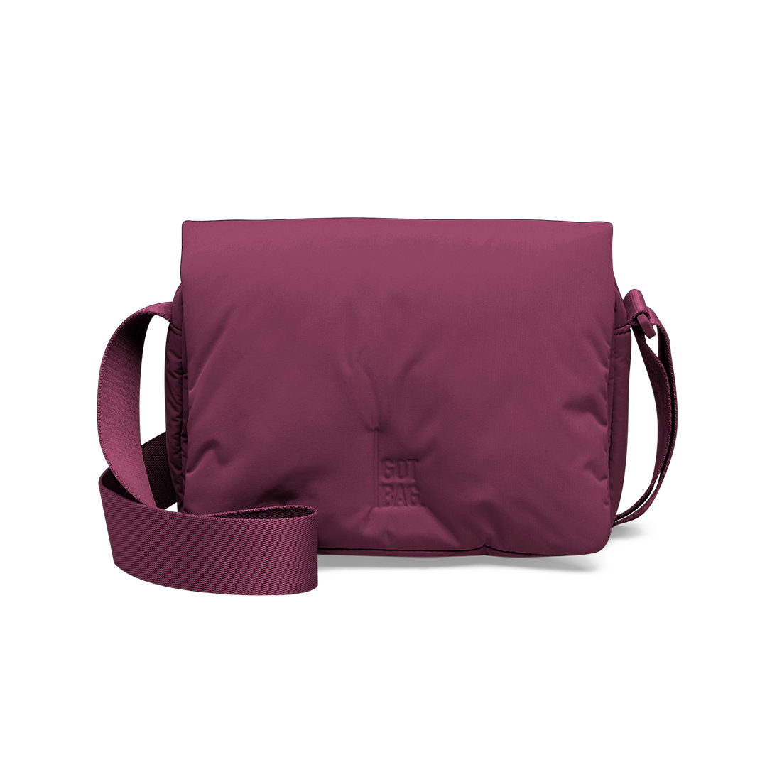 CLOUD CROSSBODY BAG Tasche in kraken (Weinrot) als Studioaufnahme in Frontansicht.