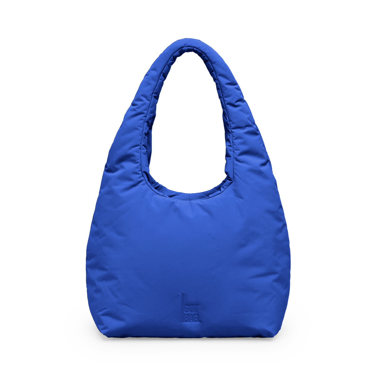 CLOUD SHOULDER BAG Tasche in cobalt (leuchtendes Kobaltblau) als Studioaufnahme in Frontansicht.