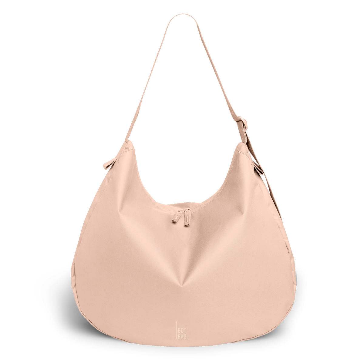 CURVED BAG MONOCHROME EDITION Tasche in pearl (helles Puder-Rosa) als Studioaufnahme in Frontansicht.