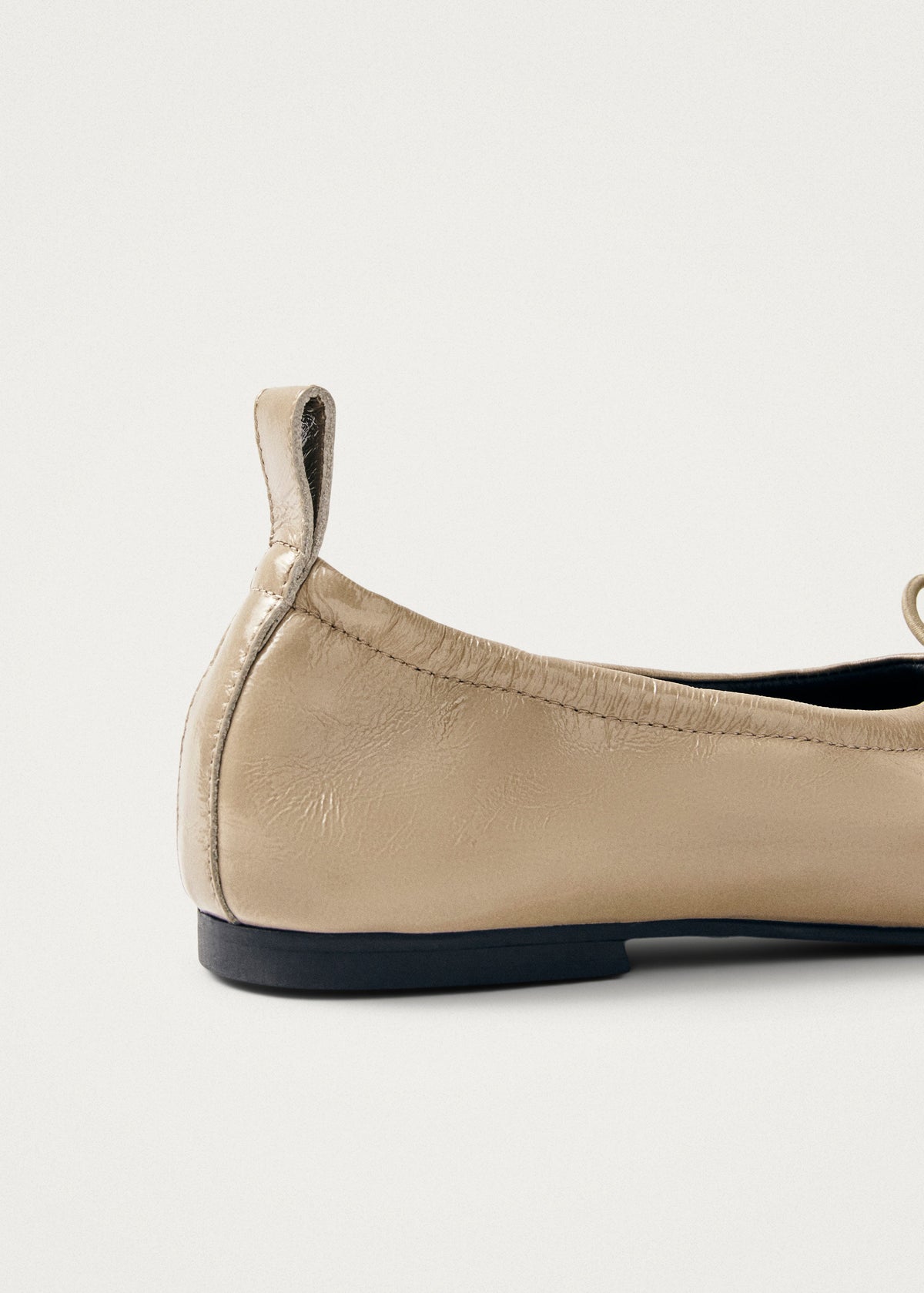 Rosalind Beige Patent Leather Ballet Flats