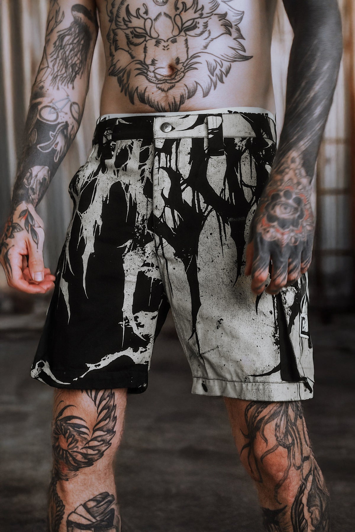 Grimfall (Half Half) - Cargo Shorts (260GSM)