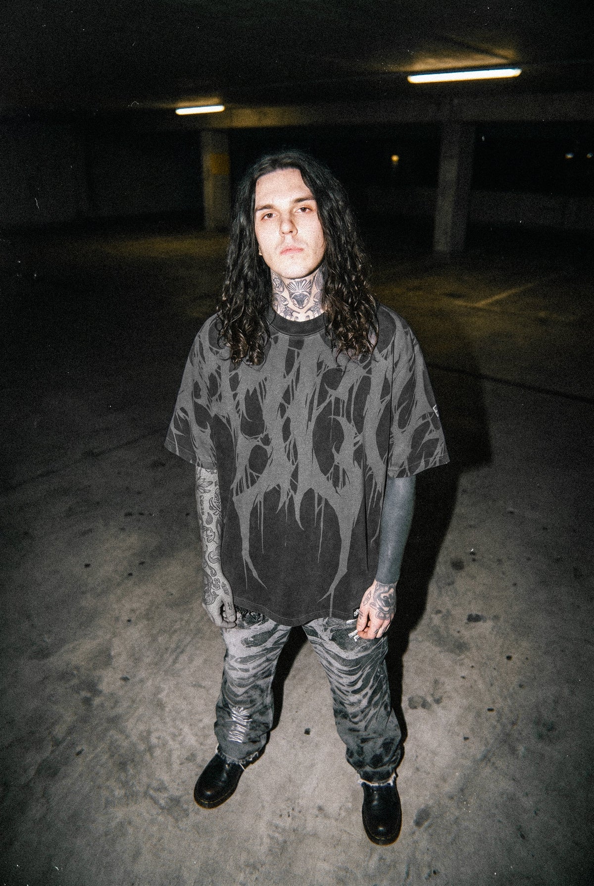 Grimfall (Acid Washed) - Heavy Oversized T-Shirt (250GSM)