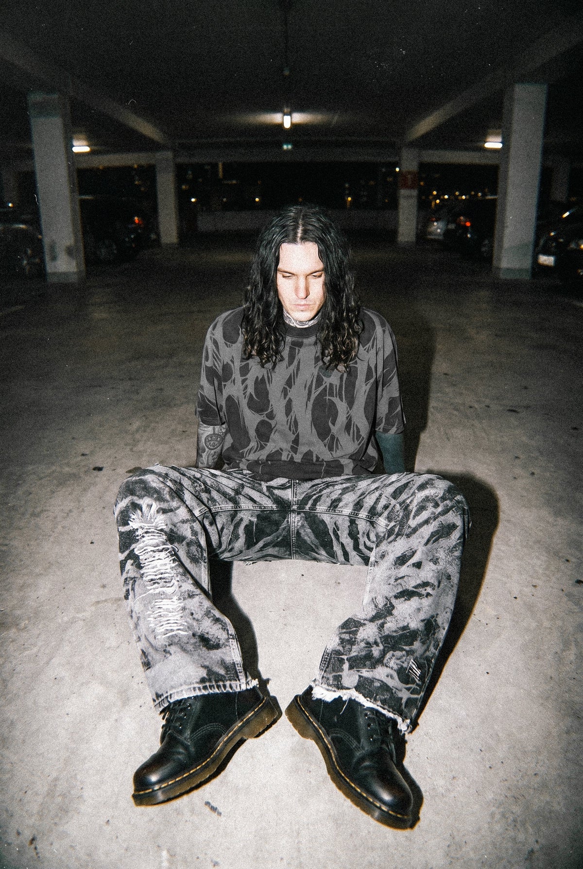 Grimfall (Acid Washed) - Heavy Oversized T-Shirt (250GSM)