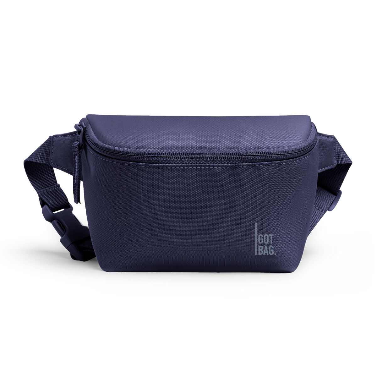 HIP BAG Tasche in tide (tiefes Dunkelblau mit Lilastich) als Studioaufnahme in Frontansicht.